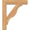 Ekena Millwork Funston Block Smooth Bracket w/ Offset Brace, Western Red Cedar, 5 1/2"W x 22"D x 26"H BKT0604X22X26FST05SWR - alternate 2